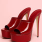 Summer New Women's Thick Bottom, Fine High Heels, Toothed Cool Slippers, Fashion Show, Party, Ultra High Heel Sandals