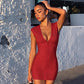 Zip Trim Deep V Neck Sleeveless Mini Bandage Dress Club Wear Sexy Birthday Dress for Woman 2026