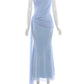 Vacation Chic Maxi Dress Women Mesh Tassel Slanted Shoulder Folds Solid Elegant Birthday Party Summer Fashion Vestidos