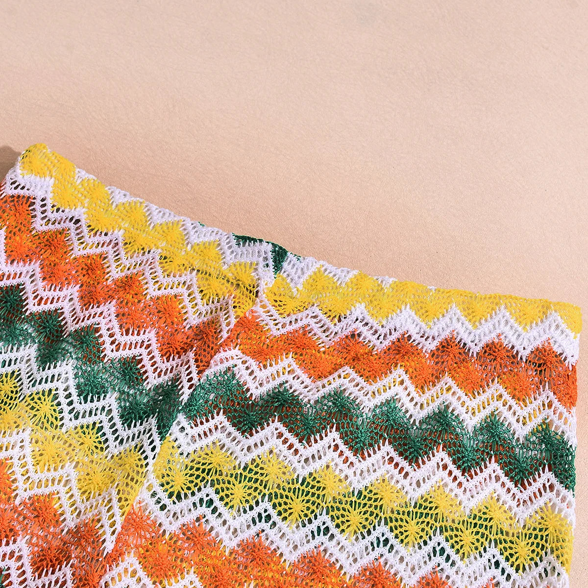 Crochet Stripe 2 Piece Set Women o-Neck Sleeveless Crop Tops+Straight Pants Street Fashion Y2K Style Elegant Outfits