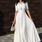 Casual Short Sleeve A-line Long Dress for Woman Elegant Knit Dresses Fall Clothes 2025 Brunch Outfits