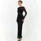 Long Sleeve Backless Maxi Dress See Through Lace Elegant Black Dresses for Woman Evening Gowns Fall 2026