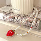 Women's Strawberry Pendant Pearl Necklace, Colorful Beaded Baroque Pearl Choker, Cute Y2K Style Collarbone Jewelry