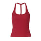 Racerback Tank Top Basic Solid Color Ribbed Tight Fitted Crop Tops for Woman Clothing Summer 2025