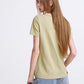 Solid Color Regular Shoulder U-Neck Versatile Slim Casual Crop Top T-Shirt for Women