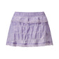 Women Lace Ruffle Tiered Mini Skort Elastic Waist Low Rise Flowy Micro Skirt Y2K Summer Casual Skirt With Inner Shorts