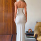 Women Spaghetti Strap Sexy Maxi Dress Low Cut Bodycon Mermaid Gown Evening Wedding Guest Cocktail Party Formal Dress