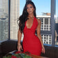 Long Party Dresses for Women Elegant Sexy Floral-applique Halter Backless Maxi Dress Summer Clothes