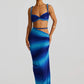 Summer Beach Sexy Two Piece Sets Women Strapless Crop Tops And Maxi Skirt Female Elegant Vacation Club 2 Piece Set