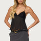 Lace Camisole for Women Sleeveless Spaghetti Strap Polka Dot Cami Tops Summer Shirt Party Club Night Out Casual Wear