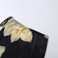 Yellow Floral Dress Suit Elegant Sheer 2 Pieces Set for Woman One Shoulder Top Maxi Skirt Vacation Outfit
