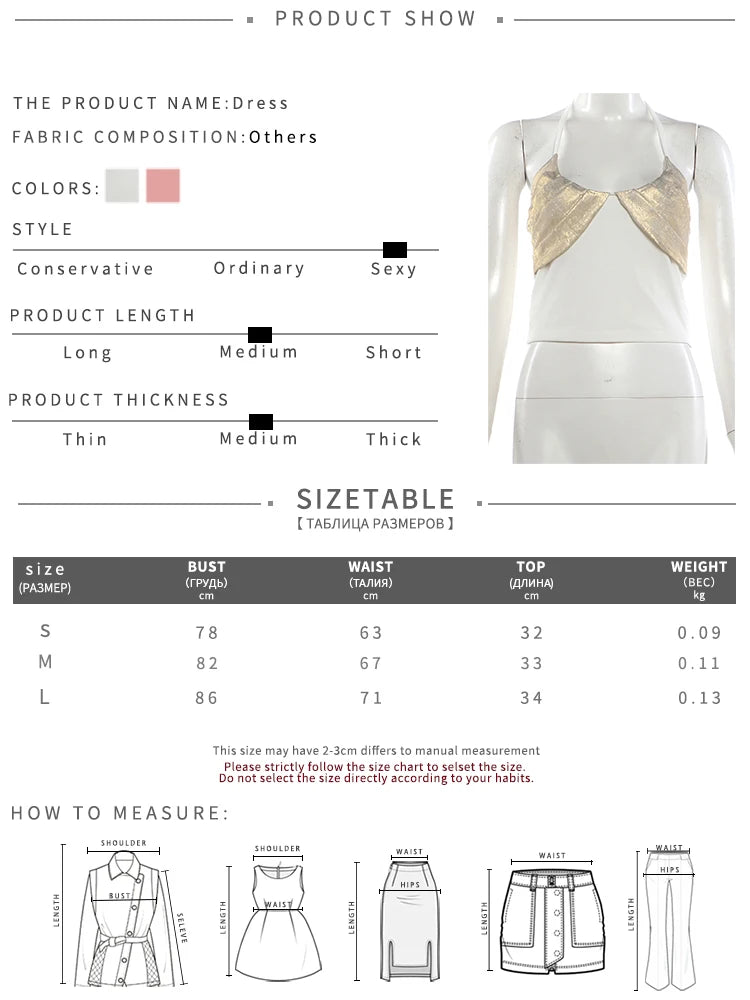 Patchwork Folds Camisole Women Halter Bandage Backless Low-Neck Folds Sexy Hottie Midnight Hip-Hop Style Streetwear