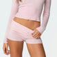 Women Summer Knit Shorts Casual Solid Color Fold Over Elastic Waist Short Pants for Vacation Beach Club Streetwear