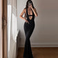 Sexy Cutout Deep V Backless Maxi Dress Black Elegant Cocktail Party Dresses for Women Clothing Autumn 2023