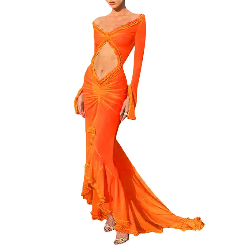 Women Sexy Lace See Through Maxi Dress Y2k Floral Sheer Strap Backless Bodycon Fitted Long Dress Party Club Dress