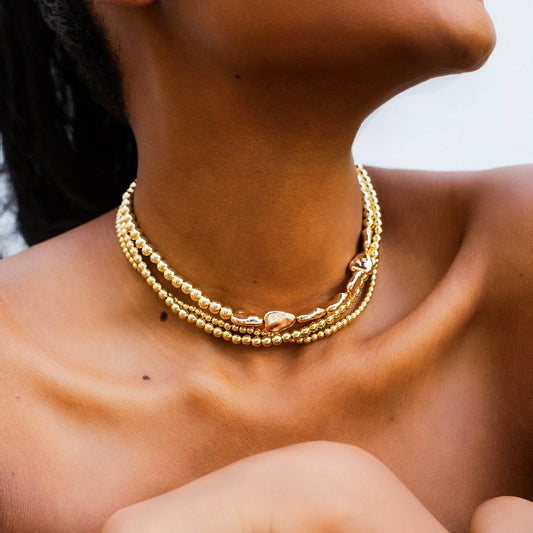 Vintage Multilayer CCB Ball Chain Necklace for Women Fashion Statement Punk Short Choker Grunge Jewelry Steampunk Men