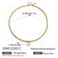 Geometric Zircon Pendant Torques Necklace For Women 18K Gold PVD Plated Stainless Steel Necklace Fashion Jewelry Gift