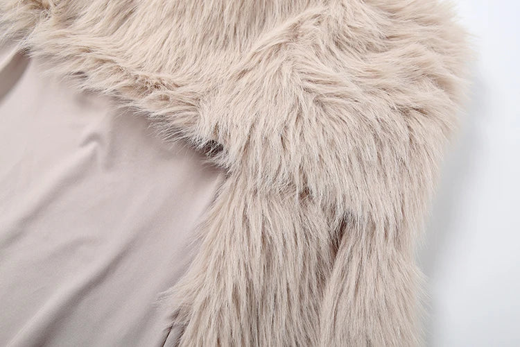 Peach Buttocks Sexy Fashion Jumpsuits Woman Winter Style Furry Patchwork Slash Neck Full Sleeve Skinny Street Overalls