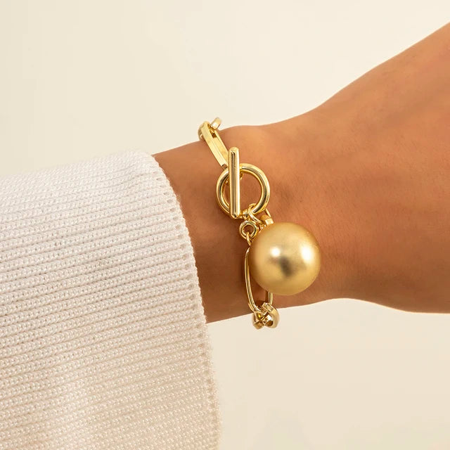 Elegant Multilayer Imitation-Pearl Chain Bracelet for Women Wedding Bridal Kpop Charm Beaded Bangles Couple Hand Jewelry