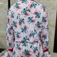 Women’s 2 Piece Pajamas Set Y2K Cute Long Sleeve Wine Striped Print Shirts and Shorts Pant Set Casual Loungewear