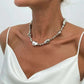 Vintage Plastic Irregular Beads Clavicle Chain Necklace for Women Trend 2025 Goth Adjustable Choker Aesthetic Jewelry