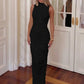 Draped Ruching Sleeveless Maxi Dress Fall 2026 White Party Dresses Woman Elegant