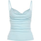 Patchwork Lace Camisole Women Bead Low-Neck Elasticity Simple Classic Sexy Music Festival Hip-Hop Style Streetwear