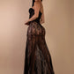 Sexy Mesh Jacquard Dress Women See Through Patchwork Sleeveless Backless Stretch Skinny Midnight Party Club Vestidos