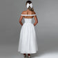 V-neck Off The Shoulder Backless A-line Long Dresses for Women Elegant White Evening Dress Party Wear