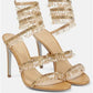 Women's New Water Diamond Sandals Fashion Tassel Crystal Shoes Sexy Banquet Party Twin Stiletto Women's Large Sandals