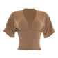 Deep V Neck Short Sleeve Crop Tops for Woman Summer Clothes 2026 Fashion Sexy T Shirts