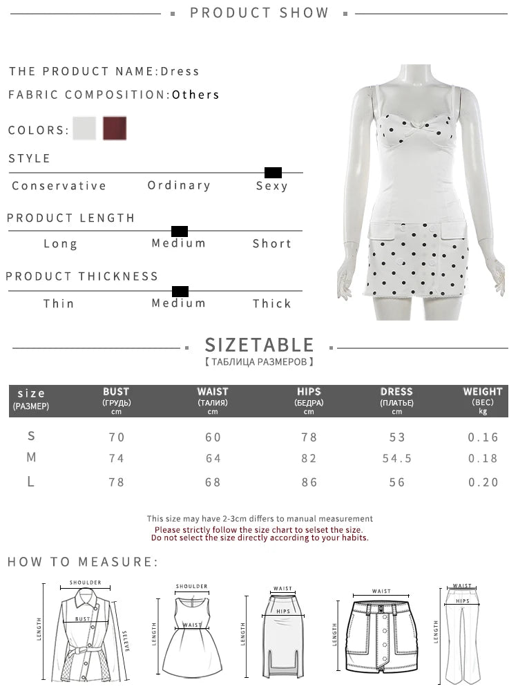Fashion Party Dress Women Sexy Bow Applique Polka Dot Print Patchwork Button Square Collar Elegant Street Bodycon