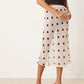 Women Polka Dot Sheer Midi Skirt Sexy See Through Low Rise Long Skirt Flowy Mesh Cover Up Maxi Skirts Beachwear