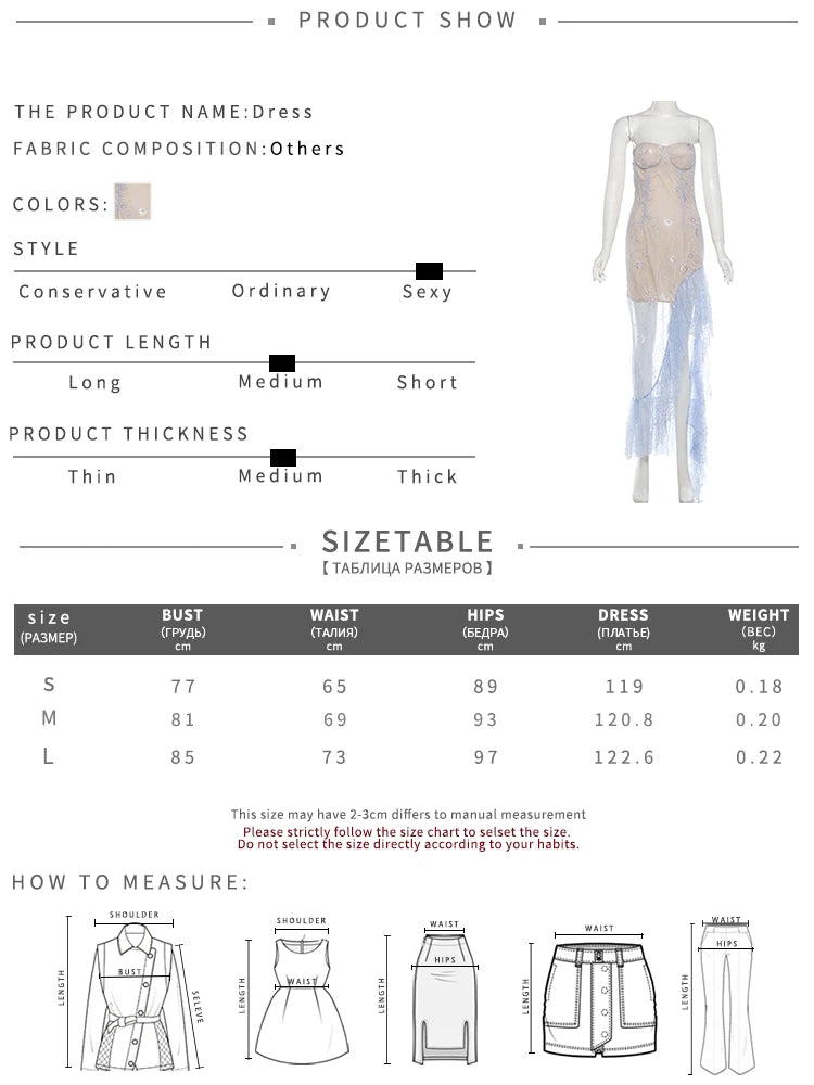 Jacquard Patchwork Dress Women Sexy Fashion See Through Ruffled Irregular Hem Sleeveless Trend Vacation Party Bodycon