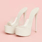Summer New Women's Thick Bottom, Fine High Heels, Toothed Cool Slippers, Fashion Show, Party, Ultra High Heel Sandals