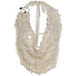 High Street Furry Tassel Decoration Tank Tops Woman Halter Swing Collar Backless Summer Fashion Vests