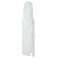 Sleeveless Ruched Split Long Dresses Elegant White Party Dresses Sexy Outfits Women