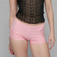 Women's Fold Over Waist Low Rise Yoga Shorts Slim Fit Stretchy Cotton Casual Summer Lounge Shorts for Daily Workout