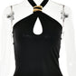 Hollow Vest Women Sleeveless Backless Skinny Sexy Halter Metal Trim Summer Daily Classic Simple Y2K Chic Tank Tops
