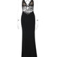 Lace Spaghetti Strap Sexy Maxi Dress Women Gown Black Deep V Neck Sleeveless Backless Bodycon Club Party Long Dresses