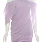 Slash Neck Folds Dress Women Irregular Sleeve Solid Mesh Elegant High Street Prom Party Chic Fashion Show Mini Bodycon