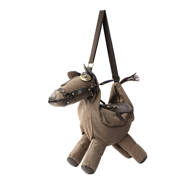 2025 Autumn New Arrival Sweet Edgy Pony Shape Creative Horse Design Denim Crossbody Bag For Woman