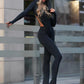 Hooded Backless Jumpsuit Woman Sexy Fitness Waistless Stretch Skinny Midnight  Activity Workout Streetwear Overalls