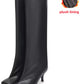 Autumn and Winter New 6cm Slim High Heels Knee High Women's Boots Round Toe Fashionable Women's Long Boots Knight Boots