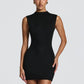 Women Sleeveless Sexy Mini Dress Corset Waist Bodycon Short Dresses Elegant Slim Fit Club Party Night Out Vestidos