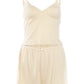 Sporty Streetwear Women Trend Simple 2-Piece Set Trend Fashion Bow Appliques Low Chest Camisole+Shorts Hottie Suits