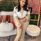 Contrast Patchwork Tracksuit 2 Piece Set Women Zipper Cardigan Jacket+Skinny Pants Casual Fashion Simple Sporty Suit