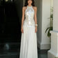 Sequin Maxi Dress Women o-Neck Sleeveless Patchwork Folds Skinny Chic Vacation Summer Wedding Party Fashion Vestidos