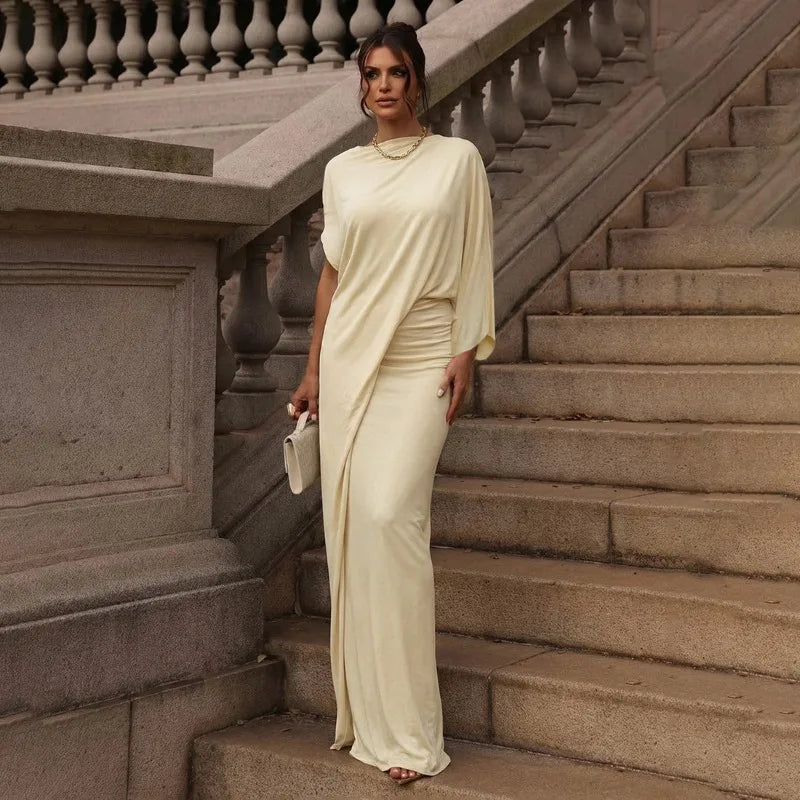 2 Piece Sets Asymmetrical Top and Maxi Skirt Matching Outfits Elegant Dress Suits Woman 2026 New Arrivals