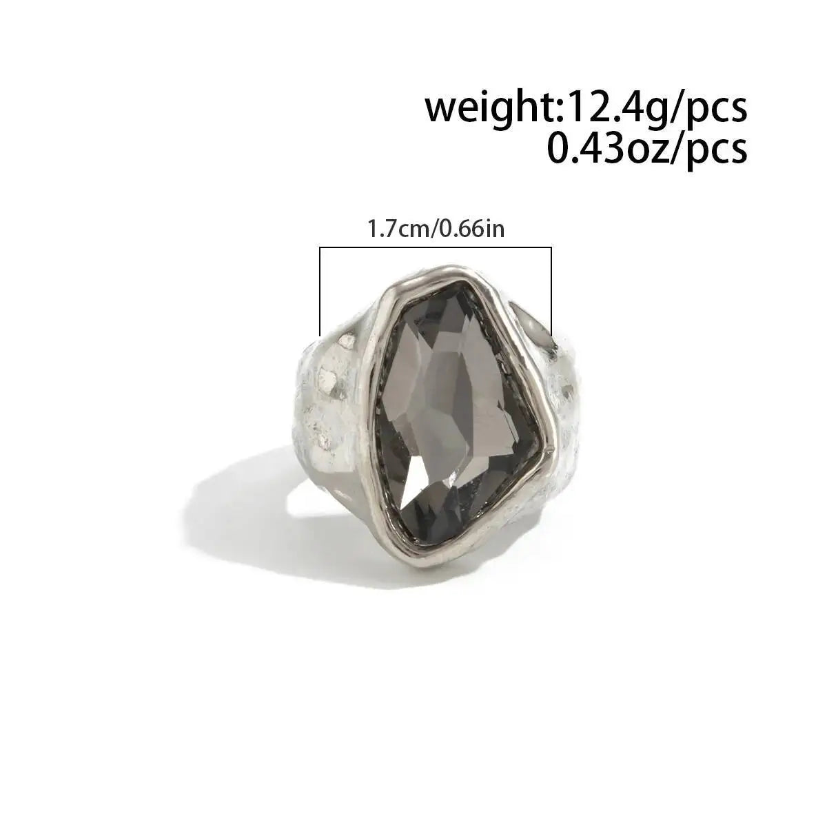 Minimalist Acrylic Rhinestone Open Ring for Women Korean Fashion Geometry Adjustable Knuckle Ring Party Jewelry Accessory